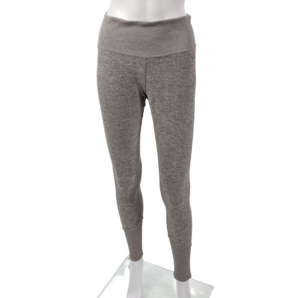 Alo Womens Athleisure Flecked Gray Ankle Leggings Pull On Size M